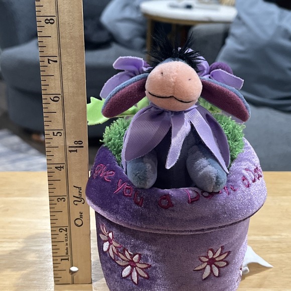 Eeyore In Flower Pot Disney Store Plush Daisy Stuffed Toy - Picture 13 of 14
